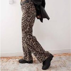Monki Animal Print Trousers